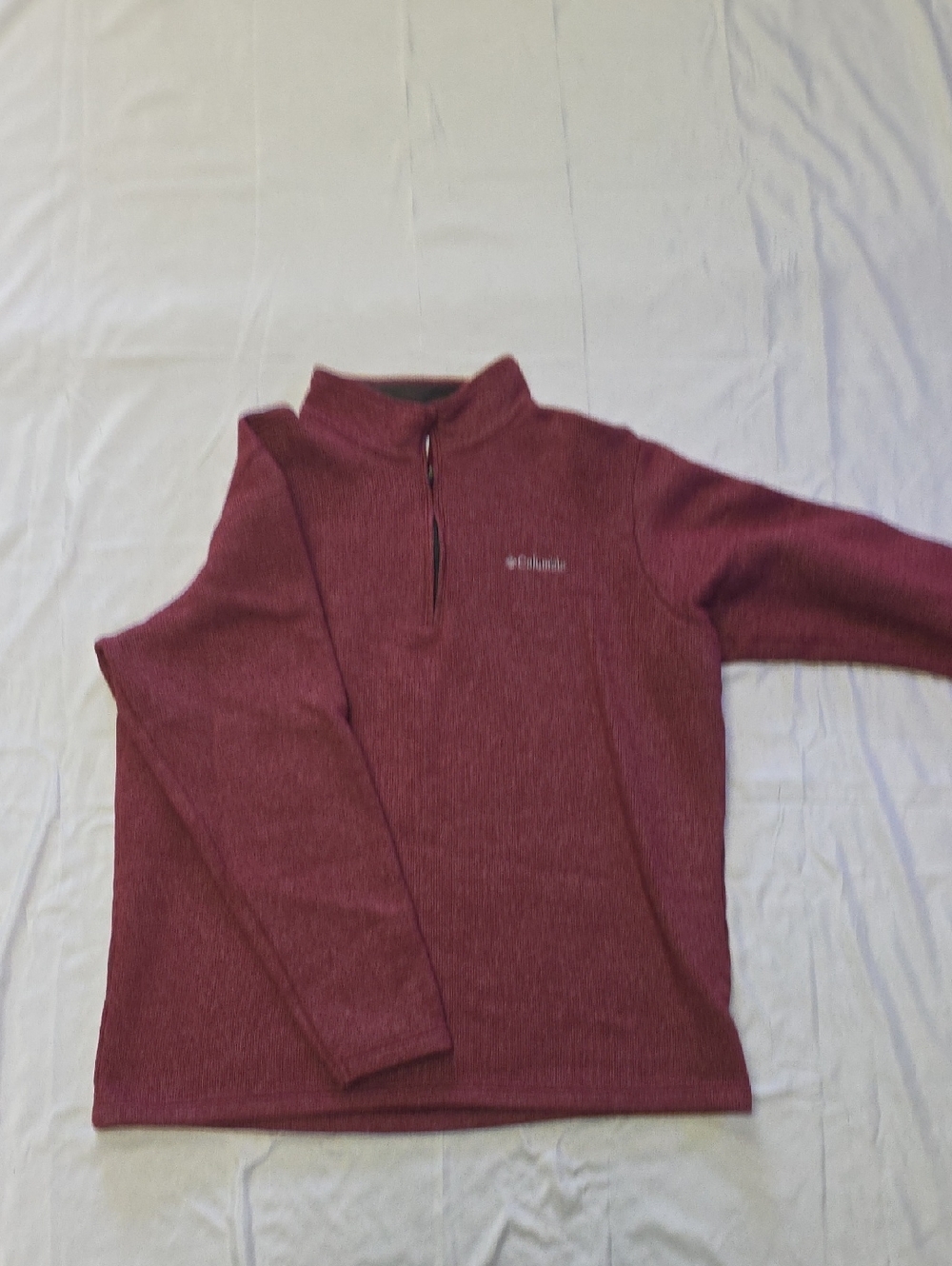 Columbia Men's Burgundy Half-Zip Sweater